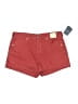 Universal Thread 100% Cotton Solid Red Denim Shorts Size 12 - photo 1