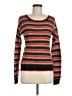 Hinge 100% Acrylic Chevron-herringbone Orange Pullover Sweater Size M - photo 1
