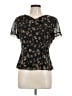 Talbots 100% Polyester Black Short Sleeve Blouse Size 12 - photo 1