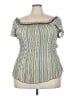 PIANO 100% Polyester Green Short Sleeve Top Size 2X - photo 1