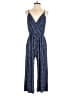 Kaileigh Chevron-herringbone Blue Jumpsuit Size S - photo 1