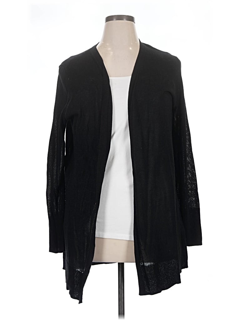 Pre-owned Halogen Cardigan Sweater In Black