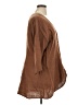 Flax 100% Linen Brown 3/4 Sleeve Button-Down Shirt Size 14 (L) - photo 4