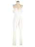Saylor Solid Ivory Jumpsuit Size 4 - photo 1