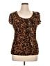 Apt. 9 100% Nylon Brown Short Sleeve Top Size XL - photo 1