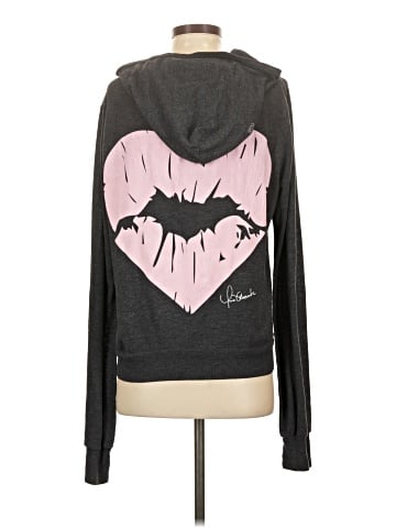 Peace Love World Zip Up Hoodie (view 2)