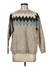 Adora Chevron-herringbone Tan Pullover Sweater Size M - photo 1