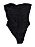 J.Crew Solid Black One Piece Swimsuit Size 12 - photo 2
