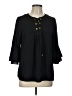 Jade 100% Polyester Black 3/4 Sleeve Blouse Size L - photo 1