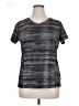 Made for Life Stripes Gray Active T-Shirt Size XL - photo 1