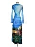Assorted Brands Graphic Blue Cocktail Dress Size XS - photo 2