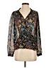 Sézane Black Blue Long Sleeve Blouse Size EU (FR) 36 / US 4 - photo 1
