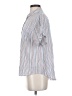 Madewell Stripes White Short Sleeve Button-Down Shirt Size XS - photo 5