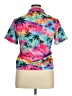 Unbranded 100% Polyester Tropical Pink Short Sleeve Blouse Size XL - photo 2