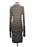 ATM Stripes Gray Casual Dress Size S - photo 2