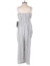 As U Wish Stripes Silver Jumpsuit Size M - photo 2