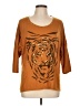 Lena Orange 3/4 Sleeve Top Size L - photo 1