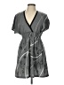 Ichi 100% Polyester Graphic Gray Casual Dress Size L - photo 1