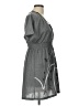 Ichi 100% Polyester Graphic Gray Casual Dress Size L - photo 4