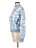 Francesca's Floral Blue Pullover Sweater Size L - photo 5