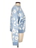 Francesca's Floral Blue Pullover Sweater Size L - photo 4