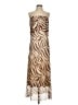 Zara 100% Polyester Animal Print Brown Cocktail Dress Size XS - photo 1