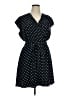 Maison Jules 100% Polyester Polka Dots Black Casual Dress Size XL - photo 1