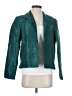 Nina Mclemore 100% Silk Metallic Teal Jacket Size 2 - photo 1