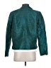 Nina Mclemore 100% Silk Metallic Teal Jacket Size 2 - photo 2
