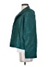 Nina Mclemore 100% Silk Metallic Teal Jacket Size 2 - photo 5