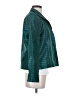Nina Mclemore 100% Silk Metallic Teal Jacket Size 2 - photo 4