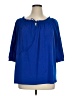 Beverly Drive Blue 3/4 Sleeve Blouse Size 1X - photo 1