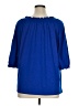 Beverly Drive Blue 3/4 Sleeve Blouse Size 1X - photo 2