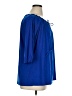 Beverly Drive Blue 3/4 Sleeve Blouse Size 1X - photo 4