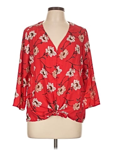 Bobeau 3/4 Sleeve Blouse (view 1)