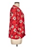 Bobeau 100% Polyester Red 3/4 Sleeve Blouse Size L - photo 4