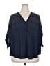 Torrid 100% Polyester Blue 3/4 Sleeve Blouse Size 2X Plus (2) - photo 1