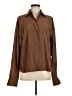 Max Mara Brown Long Sleeve Blouse Size 8 - photo 1