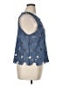 Ann Taylor LOFT Blue Sleeveless Blouse Size XL - photo 4