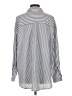 Koi Stripes Silver Long Sleeve Button-Down Shirt Size S - photo 2