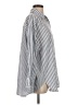 Koi Stripes Silver Long Sleeve Button-Down Shirt Size S - photo 4