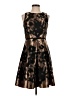 Taylor Animal Print Brown Black Cocktail Dress Size 2 - photo 1