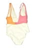Sanctuary Color Block Ivory One Piece Swimsuit Size XL - photo 2