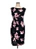Connected Apparel Floral Black Cocktail Dress Size 14 - photo 1