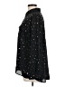 Studio Works 100% Polyester Stars Black Long Sleeve Blouse Size L - photo 5