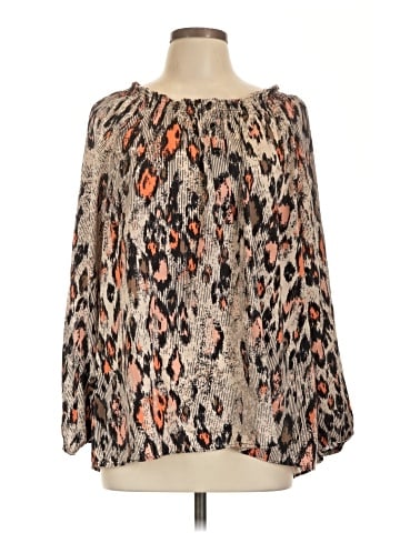 Belle Gray by Lisa Rinna Long Sleeve Blouse (view 1)