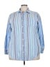 St. John's Bay 100% Cotton Stripes Blue Long Sleeve Button-Down Shirt Size XXL - photo 1