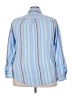 St. John's Bay 100% Cotton Stripes Blue Long Sleeve Button-Down Shirt Size XXL - photo 2