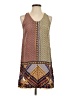 Madison Marcus 100% Silk Print Brown Casual Dress Size S - photo 1