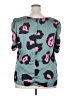 Adrienne 100% Polyester Teal Short Sleeve Blouse Size 2X - photo 2